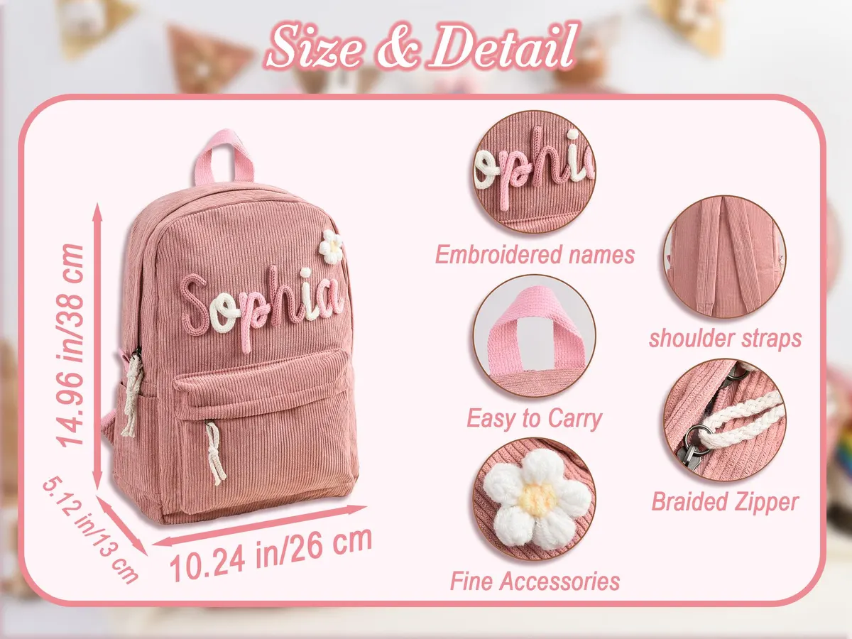 Personalized Toddler Backpack, Kid Backpack With Name, Gift for Kids, School Backpack Gift - Image 10