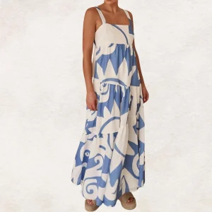 Maxi Dress Boho Dress Summer Dress Casual Printed Dress Bohemian Sundress, Vacation Outfit for Women