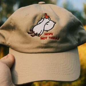 Nope Not Today Goose Baseball Cap, Baseball Cap, Cute Dad Hat